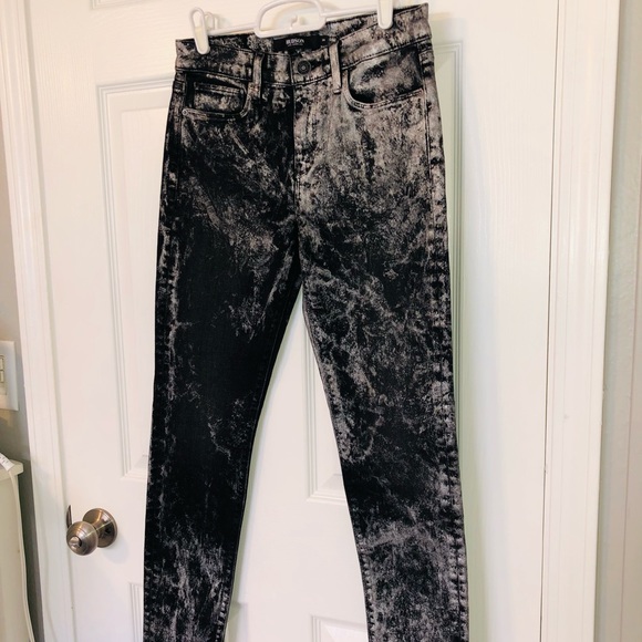 Hudson black and metallic jeans (26) - Picture 2 of 8